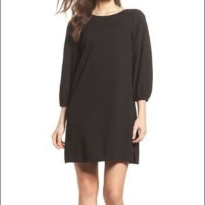Eliza J Balloon Sleeve Shift Dress Blck Size 6 NWT